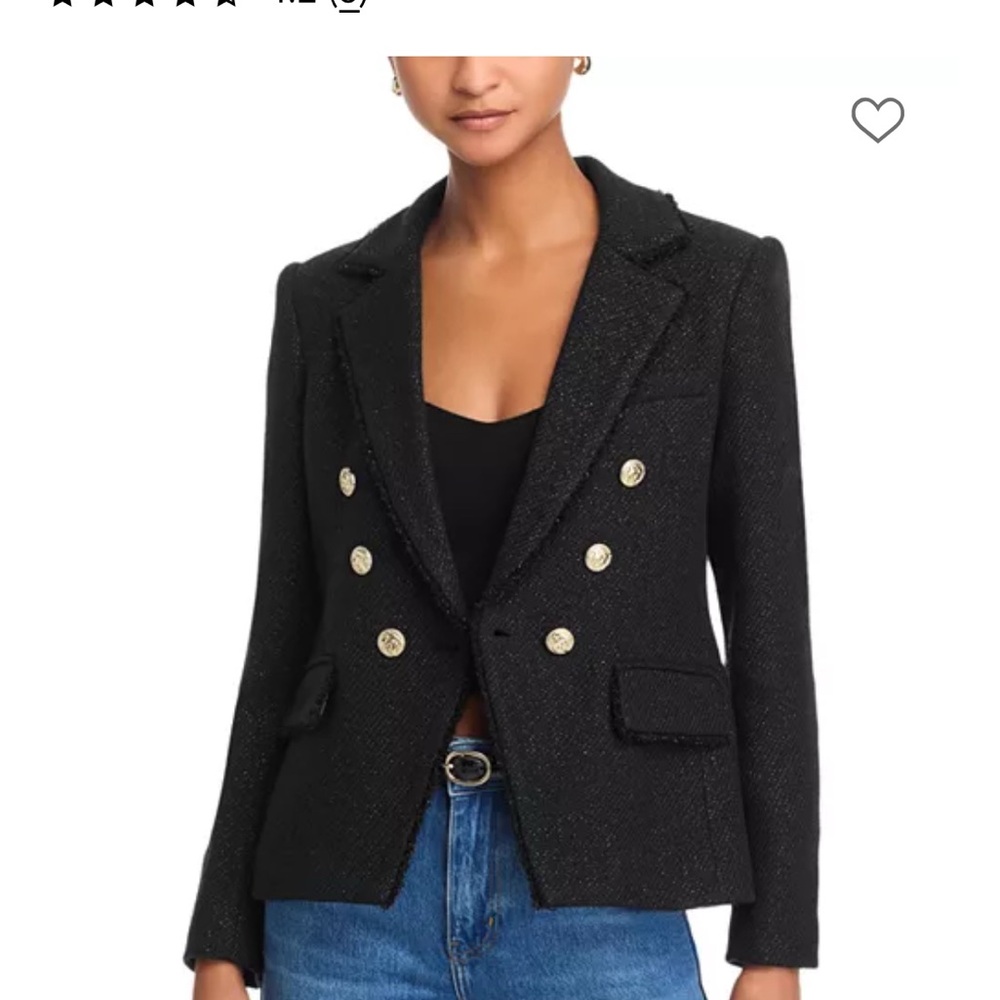 Generation Love Black Blazer with Gold Buttons